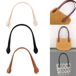 2Pcs 60cm PU Leather Bag Handle Shoulder Bag Strap Replacement Handbag Belt Straps DIY For DIY Women Handmade Bag Accessories