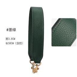 58cm Leather Bag Strap Handle Short Shoulder Belt Gold Buckle for Women Crossbody Handbag Replacement Strap Accessory 3.8cm Wide