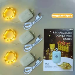 1/3 Pack LED Fairy Lights USB Charging Button Battery Powered 10/20/30LEDs Christmas Wedding Bedroom Garden String Lighting