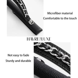 Cowhide Leather Chain Top Handle,Wear-through Handle Replacement Accessories Compatible with WOC Wallet On Chain Bag