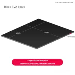 Thickness 3/5/10/15mm EVA Rubber Pad EVA Foam Board EVA Foam Sheet Sound Absorption Insulation Foam DIY Model Making 60 Degree