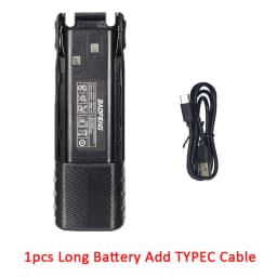 Baofeng Walkie Talkie uv82 Battery Type-C Rechargable Batterior for Baofeng 8D Two Way CB Radio USB Battery Wireless set