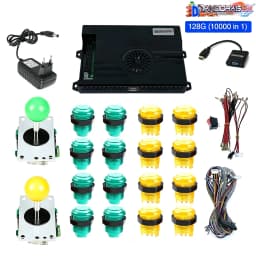 128GB 3D Pandora Saga Box EX2 10000 in 1 DIY Kit Arcade  Game Console 8 Way Joystick Led Lights Button Cabinet Bartop 2 Playes