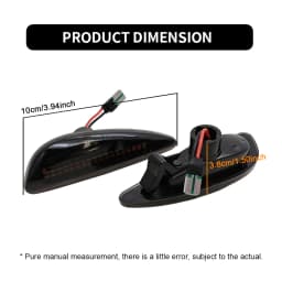 2PCS Amber LED Car Front Bumper Side Marker Indicator Lights Turn Signal Blinker Lights For Hyundai Solar Verna Accent I20