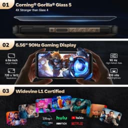 Ulefone Armor X16 4G Rugged Phone Smartphone Android 15 Up to 12GB+128GB 10360mAh Glare Flashlight 48MP Main Camera