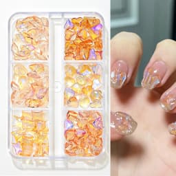 Nail Art Rhinestones Kit 2400pcs Nail Gems Ab Flatback Rhinestones Gems Stones with Storage Organizer for Design Bright Holiday