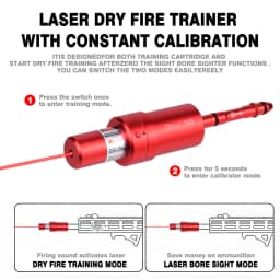 22LR 22 LR 40S&W 30-30 .25 .27 7mm 6.5mm 177 7.62 300win 12GA 45ACP 223rem 9mm Laser Training Bullet Bore Sight Dry Fire Laser