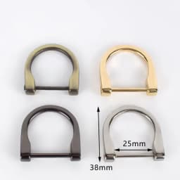 5Pcs Detachable Screw D Buckle U Ring Metal Bag Chain Adjuster Hanger Hooks Clasp Handle Connector DIY Bags Hardware Accessories