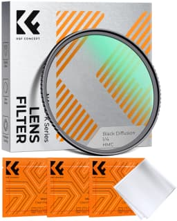 K&F CONCEPT K Series 49-82mm Filters UV/CPL/ND2-400/Black-Mist 1/4 Cap Clean Cloths Camera Lens Filter Set for Nikon Canon Leica