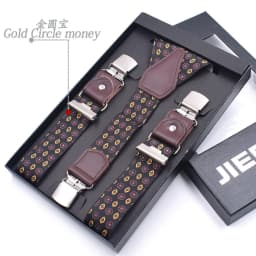 Leather Suspenders Men 3.5cm Y-Back 3 Clips Male Suspensorios Adjustable Elastic Trouser Braces Strap Belt Suit Accessories