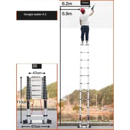 7 Meter Telescopic Ladders Portable Folding Aluminium Ladders Multipurpose Household Step Stair Engineering Staircase for Home