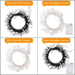 1.5m 3m 6m 9m LED Fairy Lights with 13key Remote Control USB Battery 5V DC Powered Firecracker Weaving String for Home Decor