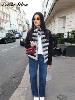 Casual Faux Fur Patchwork Women Jacket Elegant Design Sense Long Sleeves Female Coat 2025 Autumn Winter Fashion Lady Streetwear