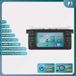 8+128G AI Voice Car Android Auto Radio for BMW E46 M3 318 320 325 330 335 Carplay 4G LTE Multimedia Player GPS Autoradio RDS SWC