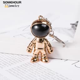 SOMEHOUR Handmade 3D Astronaut Space Robot Spaceman Keychain New Fashion Car Bag Keyring Holder Gadgets Accessories Friend Gift