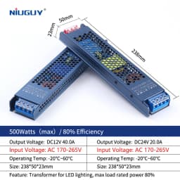 Lighting Transformer AC/DC12V 24V LED Power Supply 60W 100W 200W 300W 400W 500W LED Driver Converter for Slim LED Strip Lighting