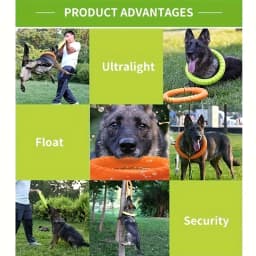 Floating Water Dog Toys Pet Flying Disk Training Ring Interactive Toy Puller Resistant Aggressive Chewing for Small Medium Dogs