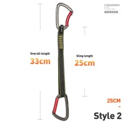 XINDA Rock Climbing Quickdraw Sling Professional Safety Lock Extenders Carabiner Mountaineer Outdoor Protect Kits
