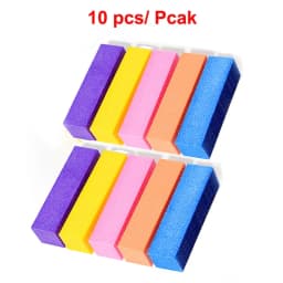 2/5/10Pcs Colorful Buffing Sanding File Block Pedicure Manicure Care Nail Art Sponge Buffer Block Polish Manicure Pedicure Tools