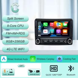 For Ford Fiesta Mk4 Mk5 Focus Mk1 Mondeo Mk2 Mk3 Fusion Transit Connect Ranger Puma Galaxy Mk1 Escort Mk6 Radia Player 6.86" 4G