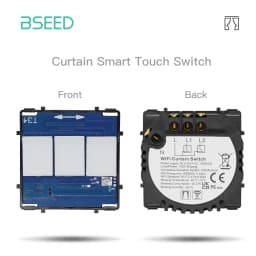BSEED 1/2/3Gang WIFI Touch Switch Part Only Glass Panel Smart Dimmer Curtain Switch Function DIY Part EU Wifi Socket Parts