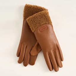 Women Winter PU Suede Keep Warm Touch Screen Gloves Fashion Splicing Drive Riding Light Not Bloated Elegant Temperament