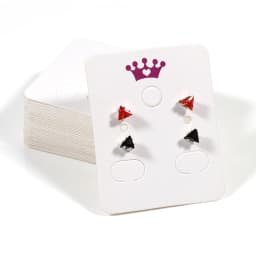 50pcs 3.8x4.8cm Display Card for Earrings Ear Studs Blank Kraft Paper Tags