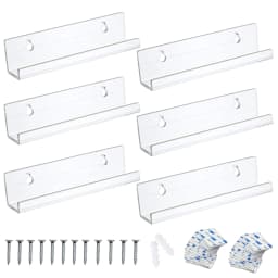 6/10pcs Acrylic Shelves For Records Wall Mount Display Shelf Record Holder Clear Acrylic Record Storage Shelves For Vinyl Album