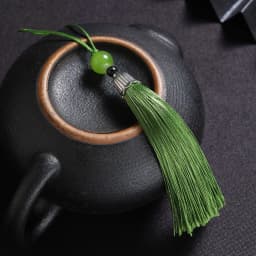 10Pcs Tassels Silky Handmade Soft Tassels Jade Bead Tassels DIY Craft Jewelry Car Key Chain Decor Pendants Smooth Fringe Trim