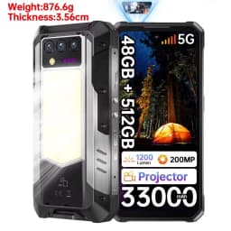 OUKITEL WP100 TITAN Android 14 33000mAh 66W 36GB(12+ 24) 512GB Rugged Smartphone 200MP laser projector Camping Light 6.8'' 120Hz