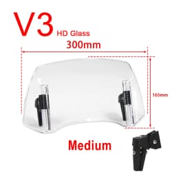 Universal Motorcycle Windshield Extension Adjustable Spoiler Clamp-On Windscreen Deflector For BMW KAWASAKI YAMAHA HONDA SUZUKI