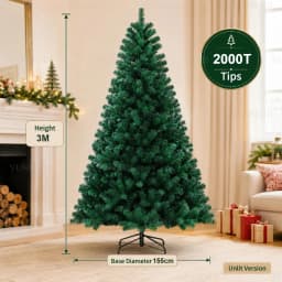 Large Artificial Christmas Tree PVC Encrypted with LED Lights Christmas Tree 120m To 300cm Family Christmas New Yea Party Decor