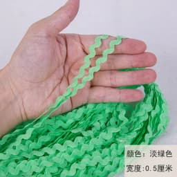 5mm Colorful Curve Wavy Lace Trim S Shaped Lace Ribbon Handmade Costume Hat Curtain Pillow Decorations DIY Sewing Crafts 5-25Y