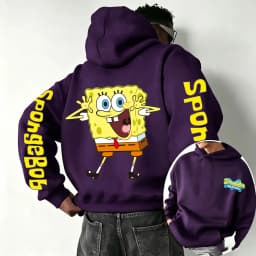 Happy SpongeBob SquarePants Cartoon Anime 2026 New Spring and Autumn Fashion Hoodies for Men and Women