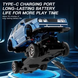 KF30 1:43 4WD Drift Racing RC Car With Gyroscope Speed Real Lighting And Damping High Speed Remote Control Cars For Kids Toys