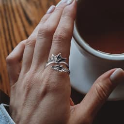 Eudora 925 Sterling Silver Dragon Adjustable Ring for Men Women Vintage Viking Dragon Open Ring Personality Jewelry Fine Gift