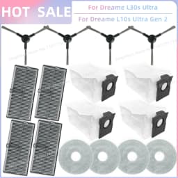 Fit For Dreame L10s Ultra Gen 2 / L30s Ultra/ L30 Pro Ultra, Dreame L40 Ultra AE/L40s Ultra CE Parts Brush Filter Mop Bag