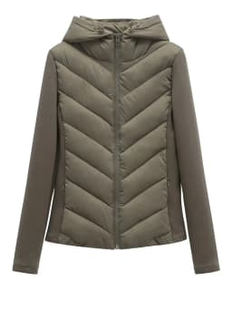 2026 Autumn Winter Women's Elegant Patchwork Hooded Cotton Padded Jackets Lady Vintage Quilted Zipper Slim Sports Parka Coats