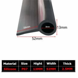 1/5Meter 9 Shape Auto Rubber Seals Car Door high temperature Oven Steam Doors Window Silicone P-Type Weather Strip