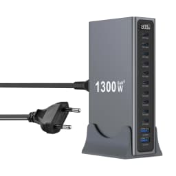 1300W Multi-Ports USB Charger GaN Desktop Fast Charging Station For iPhone Samsung Xiaomi MacBook Laptops Tablets Fast Charger