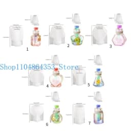 Epoxy Resin Drift Bottle Mold Heart Shaped Wishing Bottle Pendant Mold Night Light Keychain Jewelry Making Silicone Mold