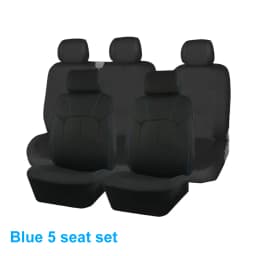 AUTOKING Black Universal Seat Covers For Car 2+1 Type Split Car Seat Cover High Quality Polyester With Airbag Compatible