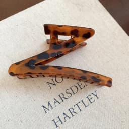 Leopard Print Large Square Hollowed Acrylic Crab Hair Clip Back Head Updo Temperament Simple Shark Clip New Vintage Accessories