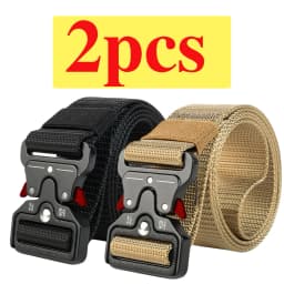 Tactical Belt Men's Multi-Functional Military Fan Canvas Belt Outdoor Artificial Nylon Training Belt 2 Pieces