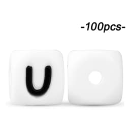 100Pcs 12mm Letter Silicone Beads for DIY Name Jewelry Making Bracelet Necklace Beaded Pen Accessories Keychain Beads Craft