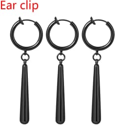 BONISKISS Zorro Earrings for Men Dangle Earrings Ring Stainless Steel Roronoa Anime Cosplay for Men Fashion Desirable Gift