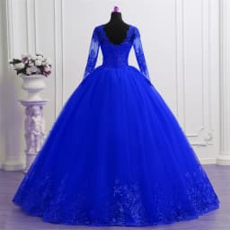 Customized any Color Long Sleeve V Neck Classic Wedding Dress 2026 Lace Vintage For Bridal Modest Wedding Bride Ball Gown