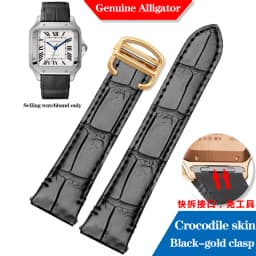 19mm 21mm Quick Release Leather Strap for Cartier Santos Classic Style WSSA0009 WSSA0010 WSSA0018 New SANTOS Watch Band Chain