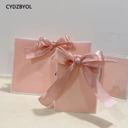 CYDZBYOL 10 Pcs Custom Logo Packaging For Small Businesses Valentines Day Gift Luxury Bag Wedding Birthday Packge Bag Custom