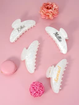 1pc Custom Logo Hair Claw Customizable Name Personalized Clip Custom Hair Claw Bridesmaid Gift Hairclips Hair Accessories